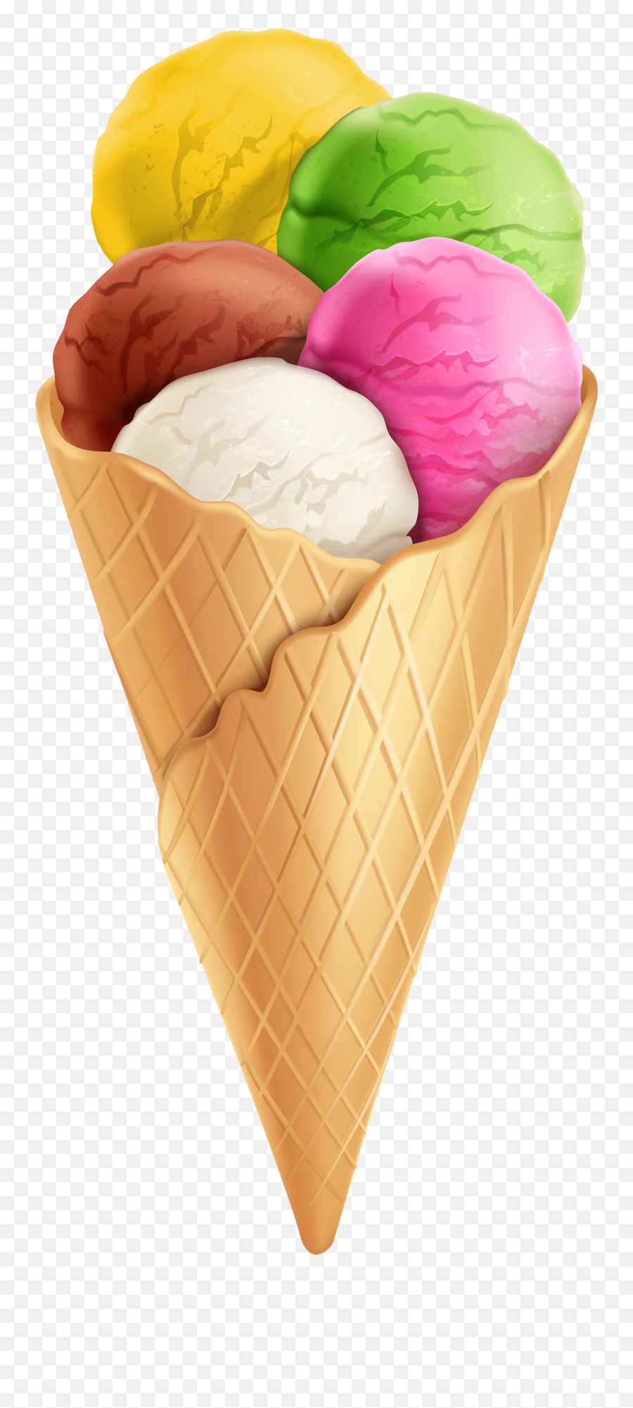 Ice Cream Cone Clip Art Png - Cone Emoji,Ice Cream Cone Clipart