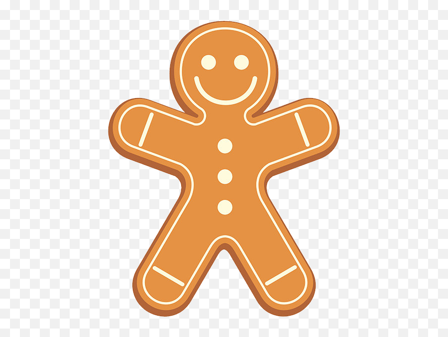 Simple Gingerbread Man Transparent - Dot Emoji,Gingerbread Man Clipart