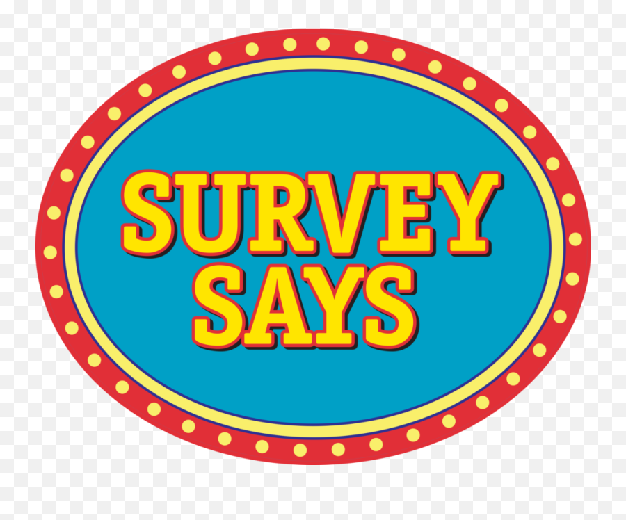 Survey Says Corporate Trivia Program Team Building Trivia Emoji,Family Fun Night Clipart