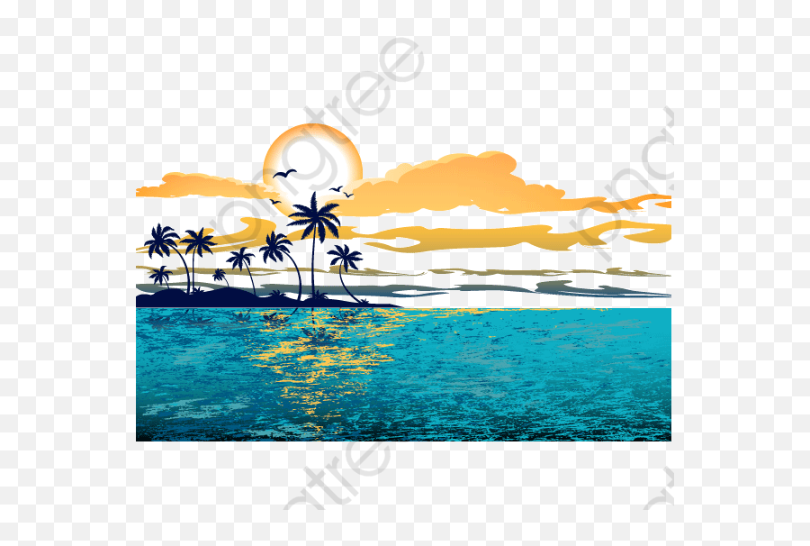 Beach Sunset Png Images Png Transparent Emoji,Sunset Png
