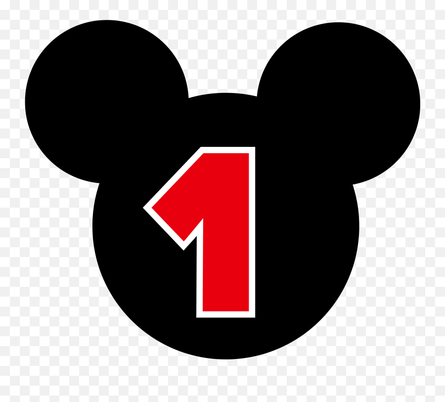 Clip Art Mickey Mouse Minnie Mouse - Transparent Mickey Mouse Number 1 Png Emoji,Mickey Png
