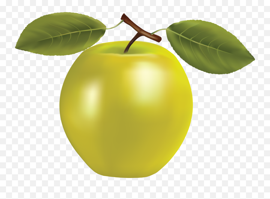 Yellow Apple Clipart Png Vector Stock - Yellow Apple Png Emoji,Apple Clipart