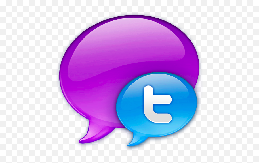 Small Twitter Logo In Blue Icon - Messaging Icon Purple Blue Emoji,Twitter Symbol Png