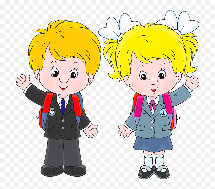 School Clipart - Boys And Girls In School Clip Art Emoji,School Clipart