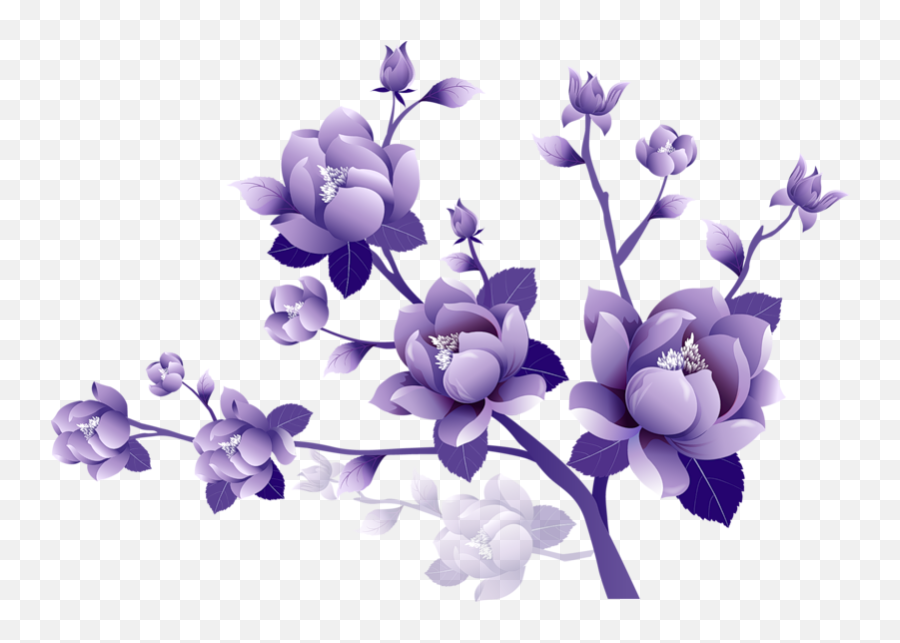 Download Purple Flowers Transparent Background - Full Size Transparent Background Purple Roses Png Emoji,Flowers Transparent Background