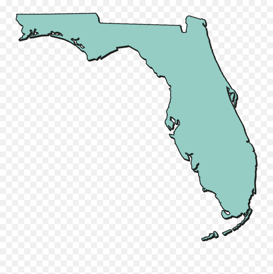 Florda University Of Miami - Gray Florida Map Transparent Emoji,University Of Miami Logo