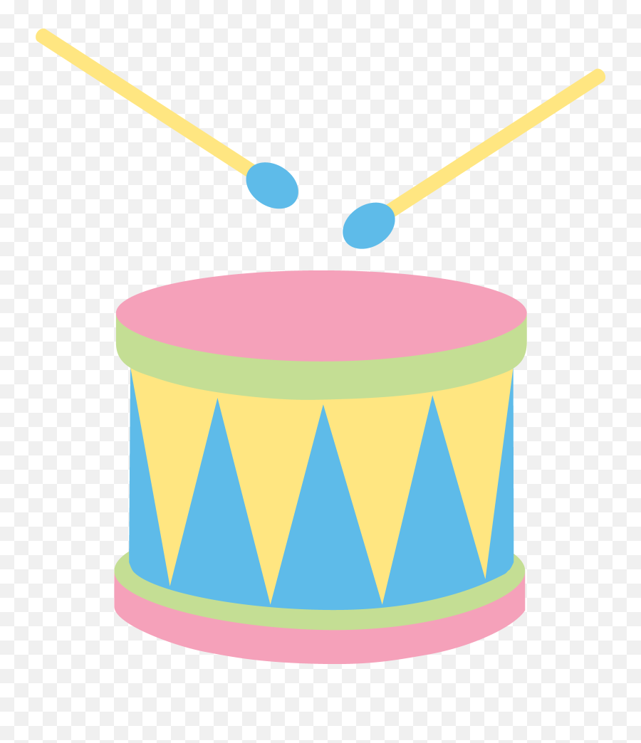 Pastel Colored Drum - Drum For Kids Drawing Emoji,Drum Clipart