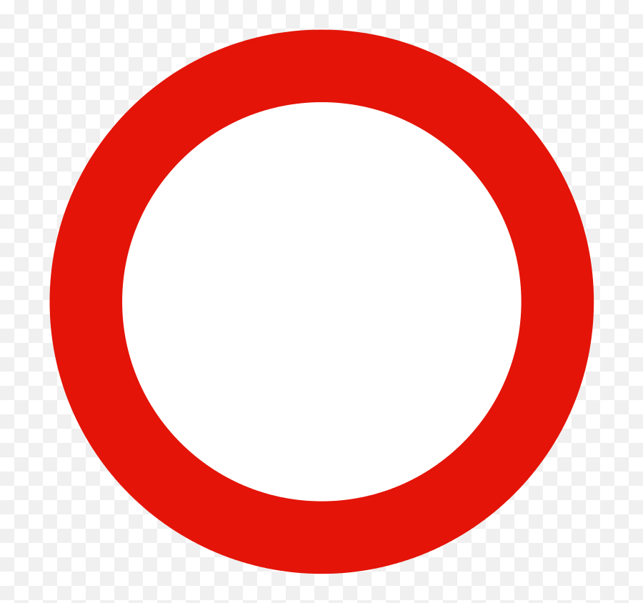 Spain Traffic Signal R100 - Red Circle Outline Transparent Emoji,Red Dot Transparent Background