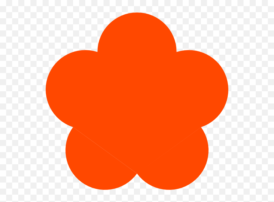 Download Hd Orange Yellow Flower Clip Art At Clker - Flower Emoji,Form Clipart
