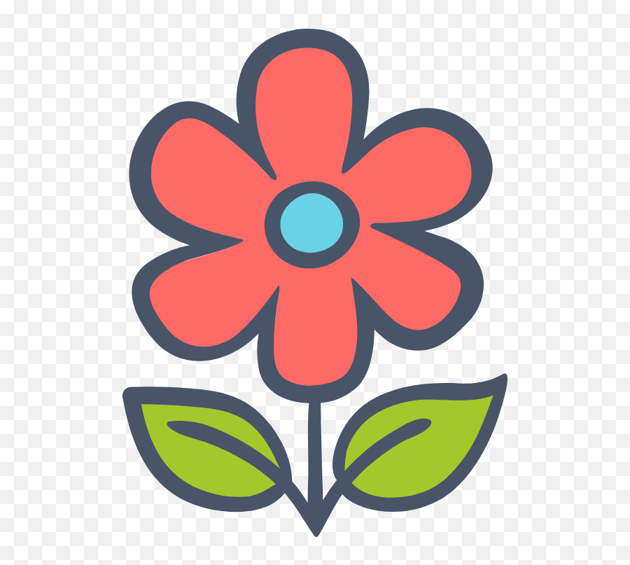 Simple Flower Graphic - Simple Flower Clipart Emoji,Flower Clipart