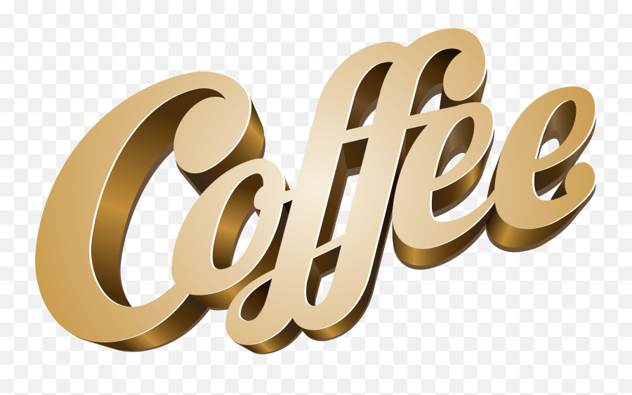 Deco Coffee Clipart Image - Coffee Typography No Background Emoji,Coffee Clipart