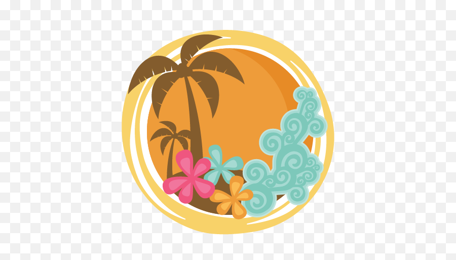 Tropical Sunset Svg Cutting Files For - Tropical Sunsets Clip Art Emoji,Sunset Png