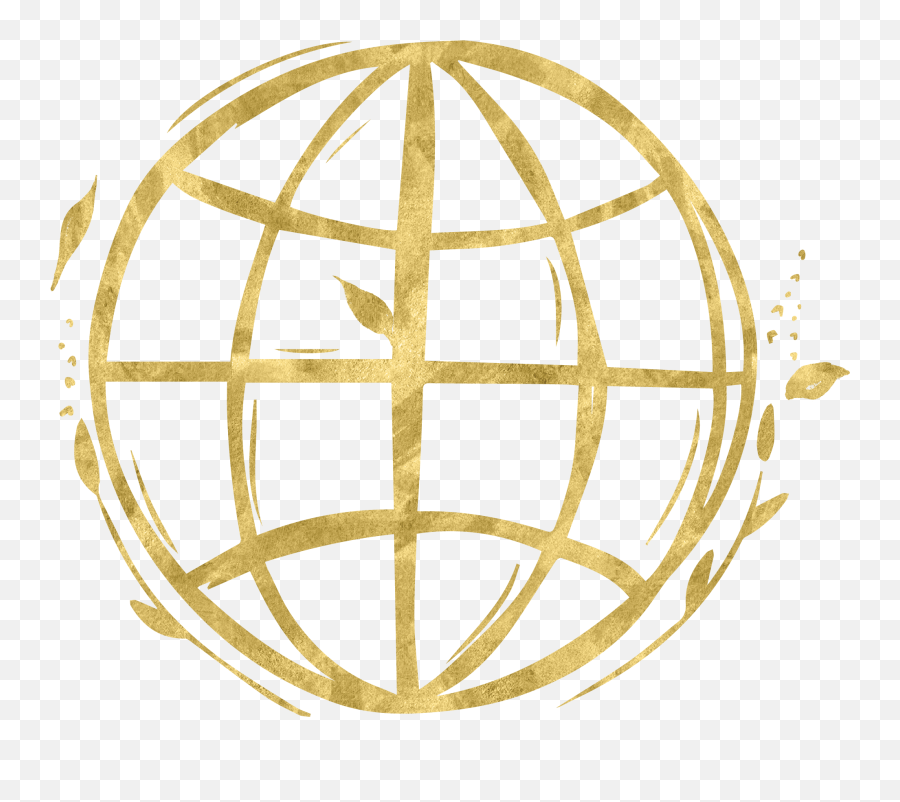 Download Hand Drawn Social Media Gold - World Icon Transparent Gold World Logo Emoji,World Transparent Background