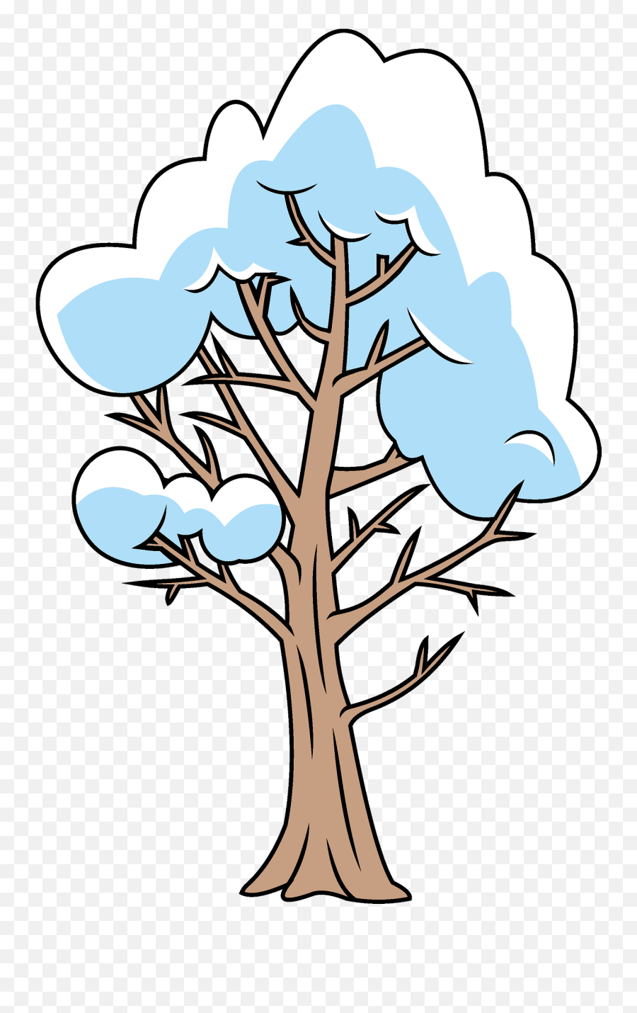 Winter Tree Clipart - Sketch Emoji,Winter Tree Clipart