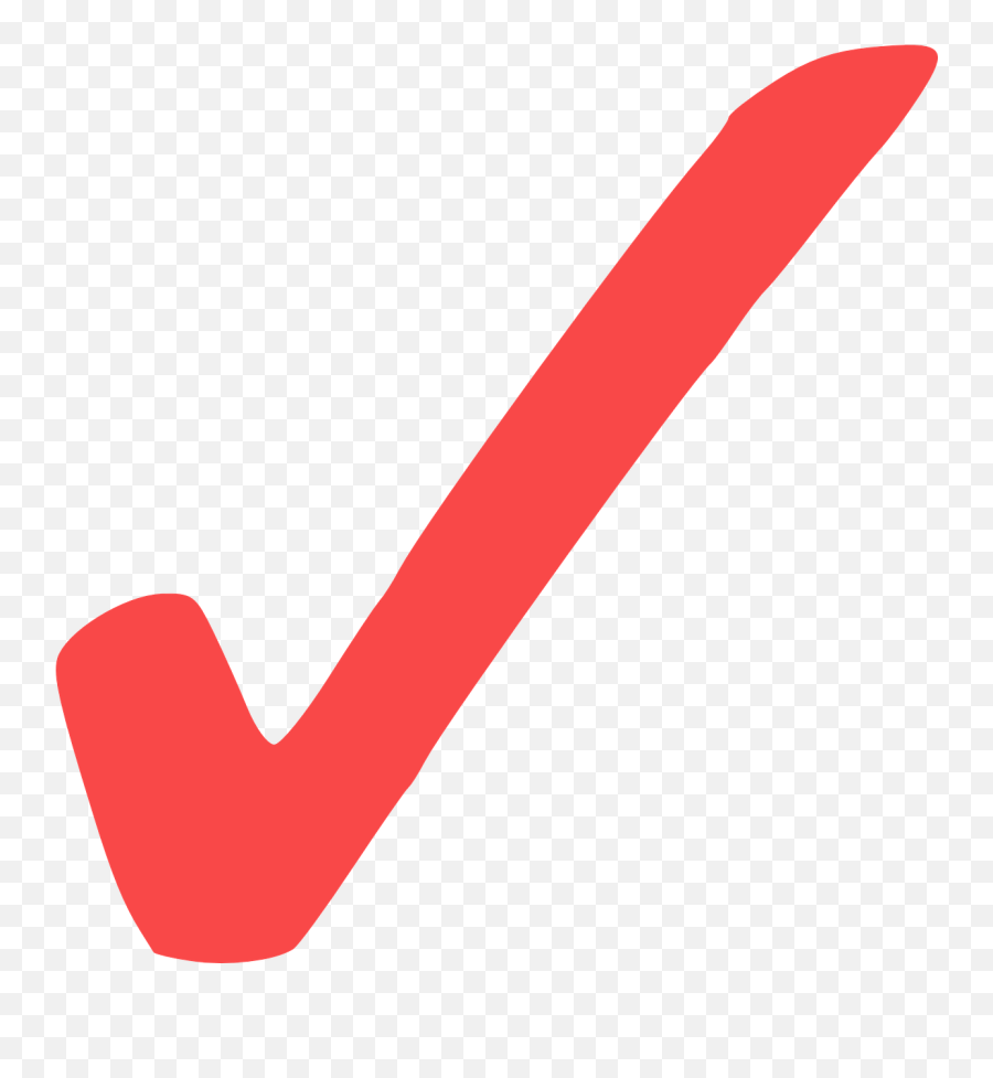Free Red Check Mark Transparent Download Free Red Check - Red Check Mark Png Emoji,Red X Transparent Background