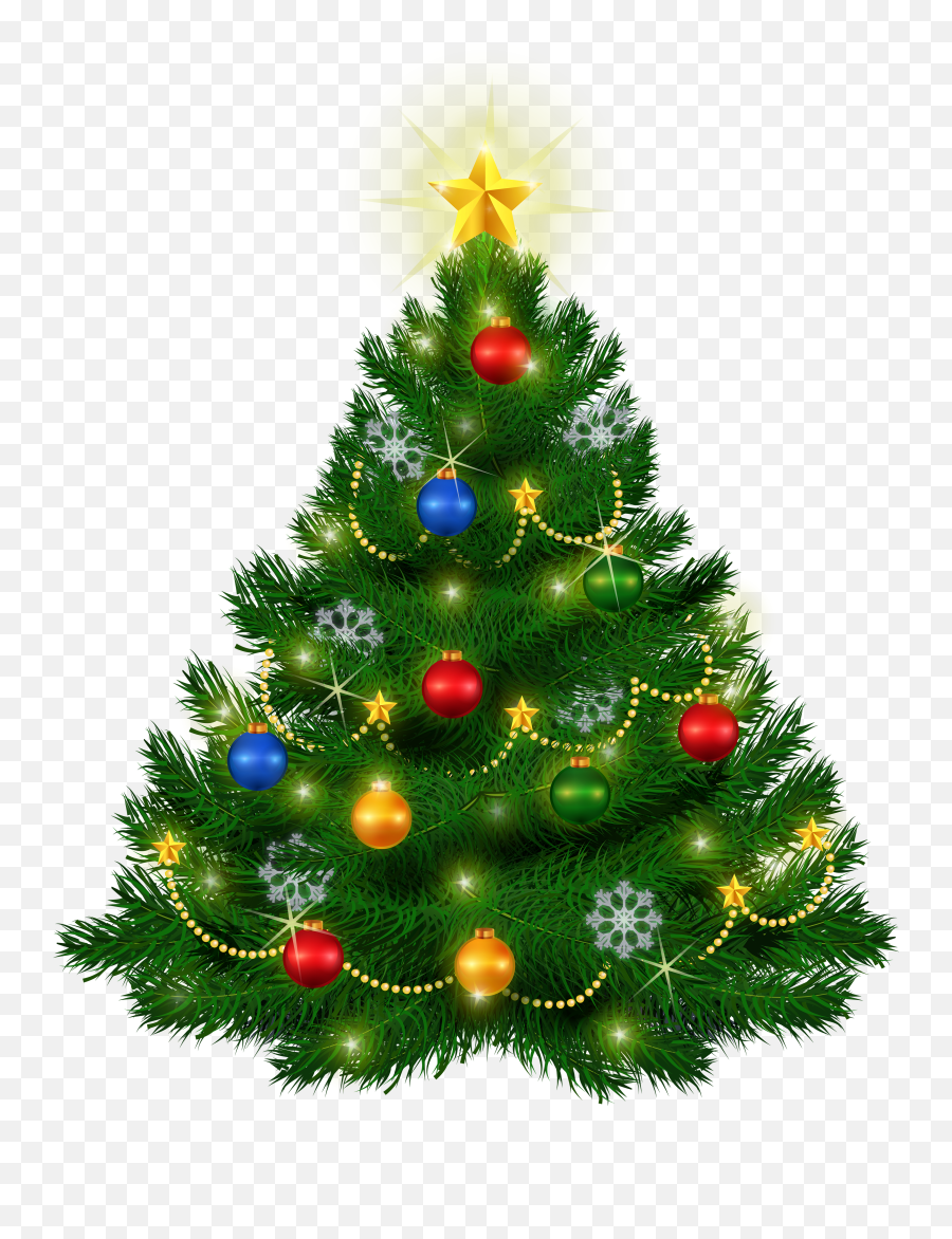 Beautiful Christmas Tree Png Clipart - Beautiful Merry Transparent Christmas Tree Clipart Free Emoji,Tree Png