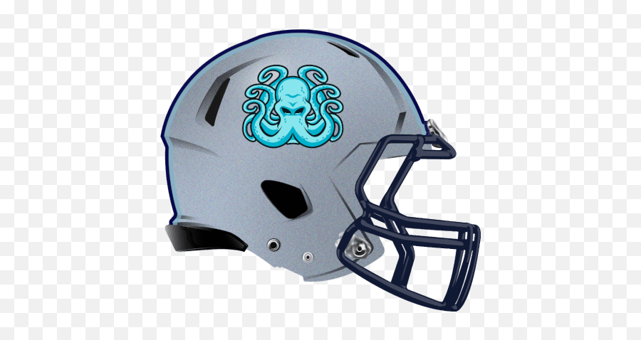 Squid Octopus Fantasy Football Logo Helmet Fantasy - Waves Football Helmet Emoji,Squid Logo