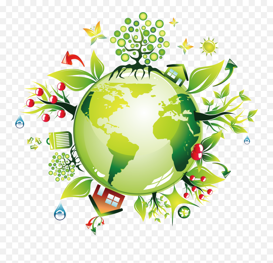 Download Earth Green Environmentally Friendly - Collage On Emoji,The World Png