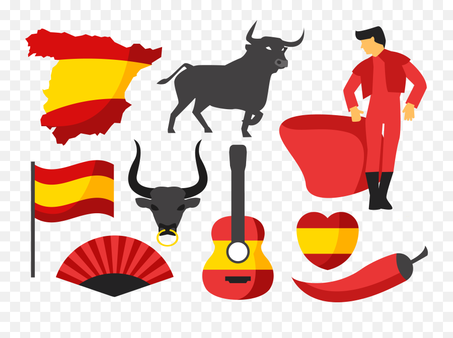 Ox Clipart Bullfighting Spanish - Clip Art Spanish Bulls Emoji,Spanish Clipart