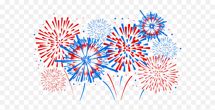 Fireworks Png Clipart Background Free - Transparent Red White And Blue Fireworks Emoji,Firework Clipart