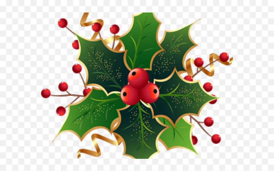 Download Christmas Holly - Full Size Png Image Pngkit Christmas Holly Clipart Emoji,Holly Border Png