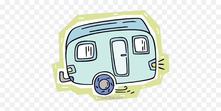 Camping Trailer Royalty Free Vector Clip Art Illustration - Clipart Wohnwagen Emoji,Trailer Clipart