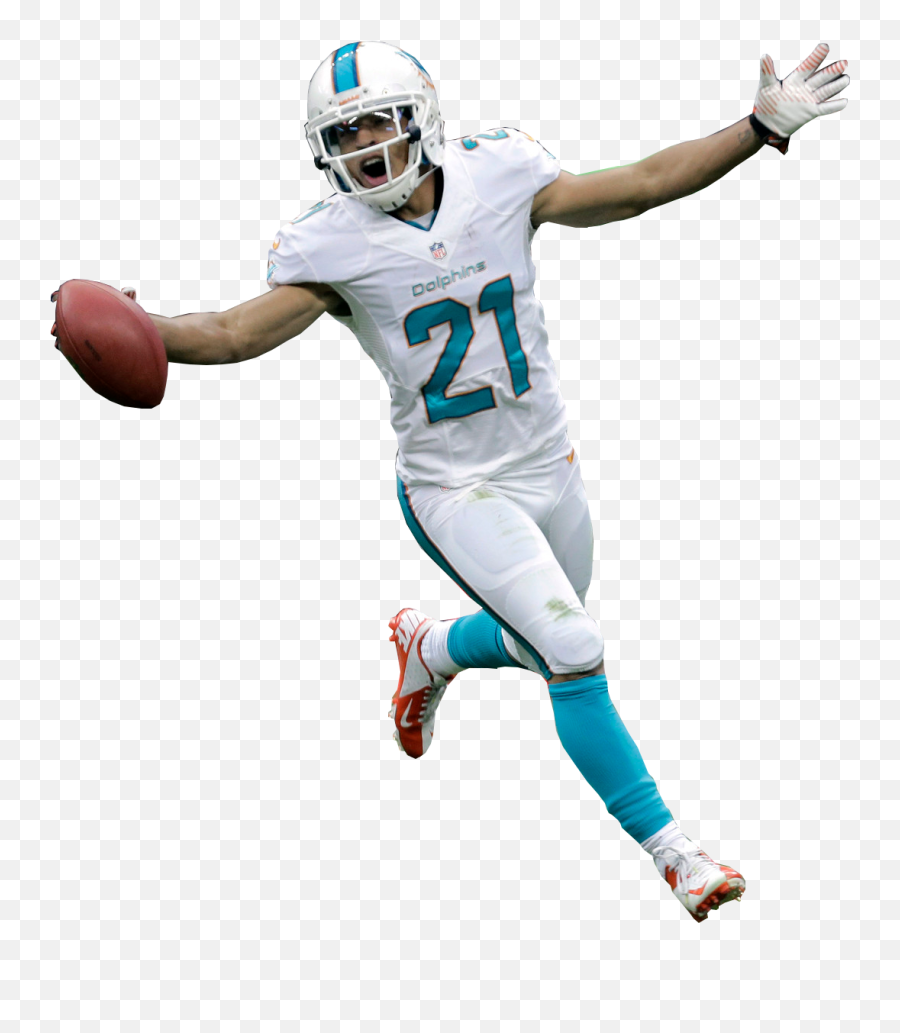 Free Clipart American Football Punter Black And White - Miami Dolphins Players Transparent Emoji,American Football Player Png