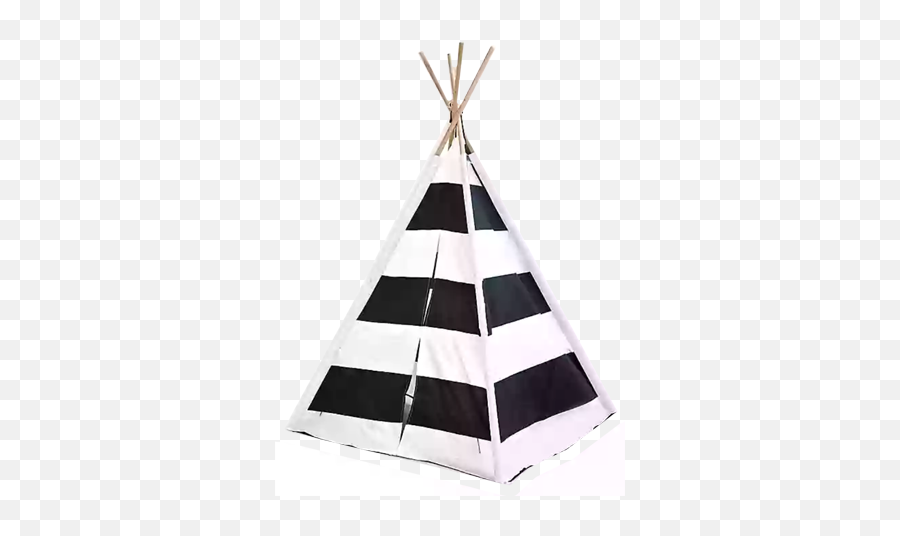 American Kids Teepee Tent In Blackwhite - Black And White Teepee Tent Emoji,Teepee Png