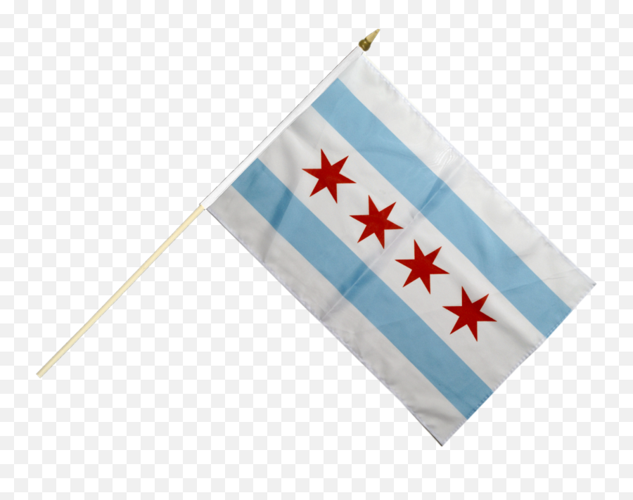 Buy Usa City Of Chicago Stick Flags At A Fantastic - Flag Flagpole Emoji,Chicago Flag Png