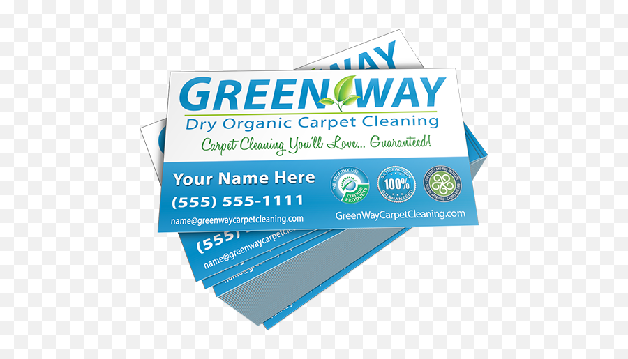 Carpet Cleaning Business - Horizontal Emoji,Business Card Logo