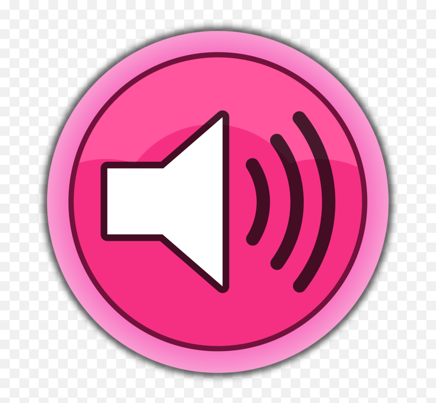 Pink Music Button Png Clipart Emoji,Music Waves Png