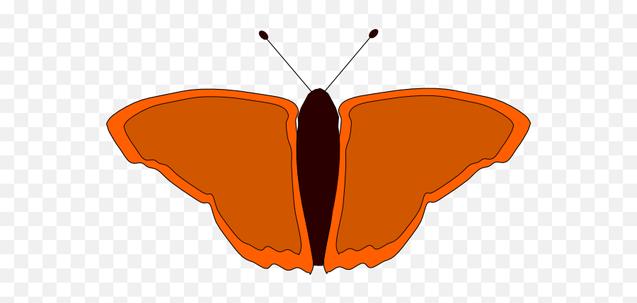Orange Butterfly Clip Art At Clkercom - Vector Clip Art Emoji,Moth Clipart Black And White