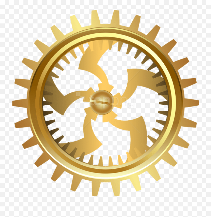 Download Free Png Download Gold Gear Clipart Png Photo Png Emoji,Free Clock Clipart