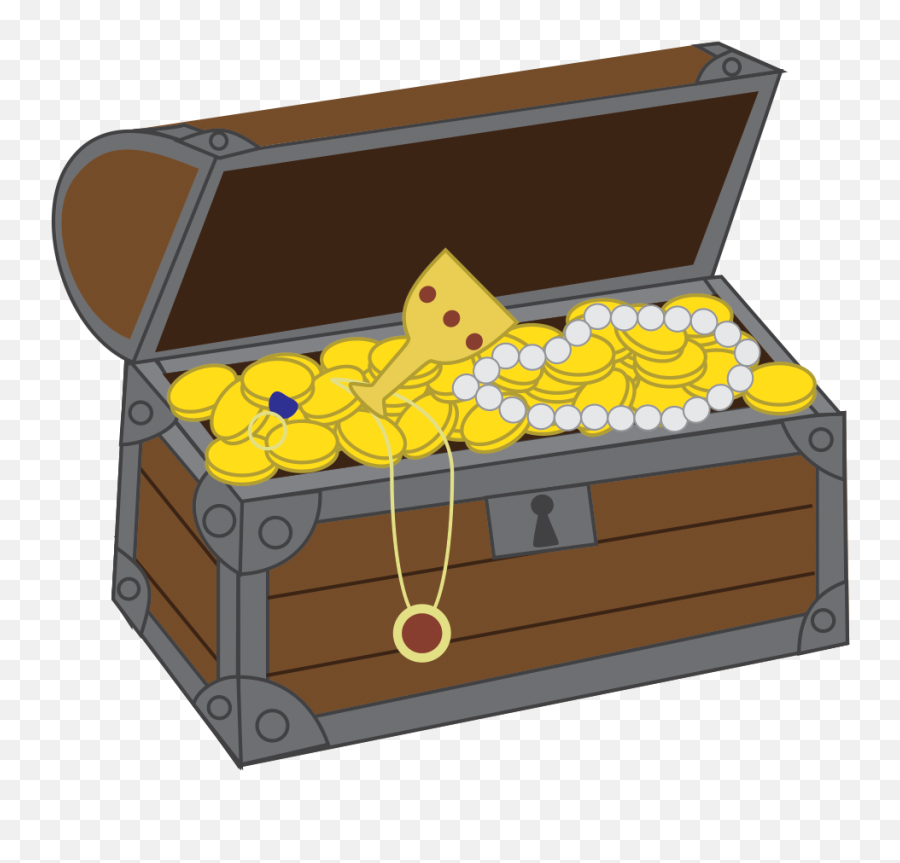 Key Clipart Treasure Chest Key - Gambar Harta Karun Kartun Emoji,Treasure Chest Clipart