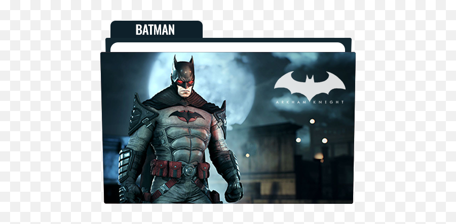 Batman Arkham Knight Folder Icon Free Download - Designbust Emoji,Batman Dark Knight Logo Png
