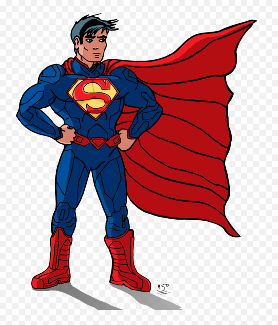 Superman Clipart - Clip Art Library Superman Pose Emoji,Superman Clipart
