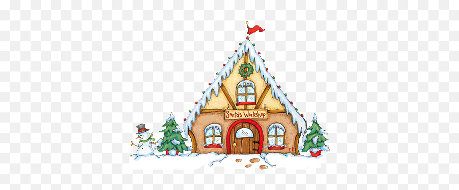 Gingerbread Clipart Elf House Picture - Christmas House Clipart Emoji,Gingerbread House Clipart
