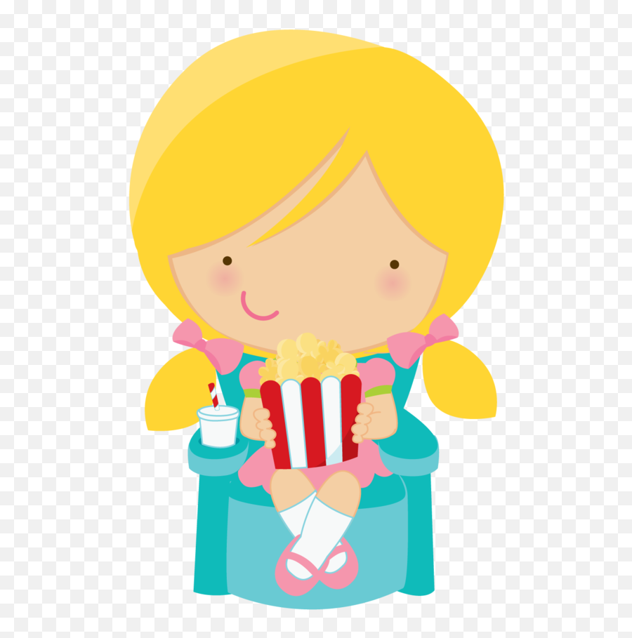Download Disney Clipart Popcorn - Girl Eating Popcorn Clipart Emoji,Popcorn Clipart