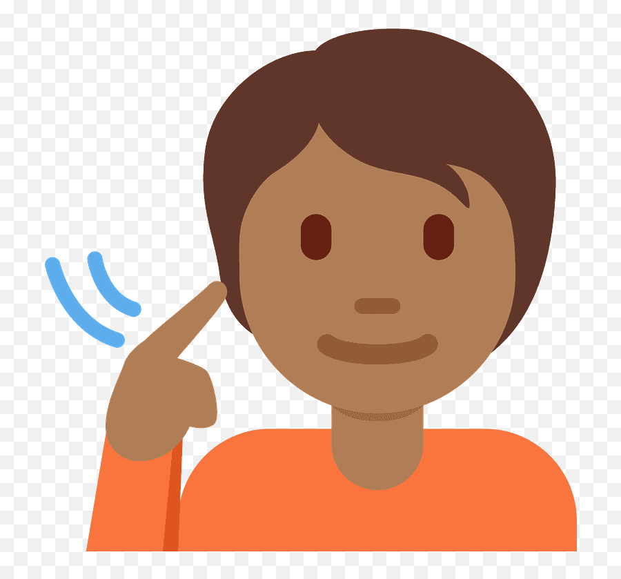 Deaf Person Emoji Clipart - Pessoa Surda,Person Clipart