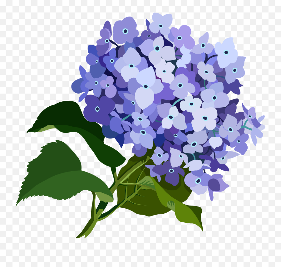 Purple Flower Clipart - Simple Hydrangea Cross Stitch Emoji,Purple Flower Clipart