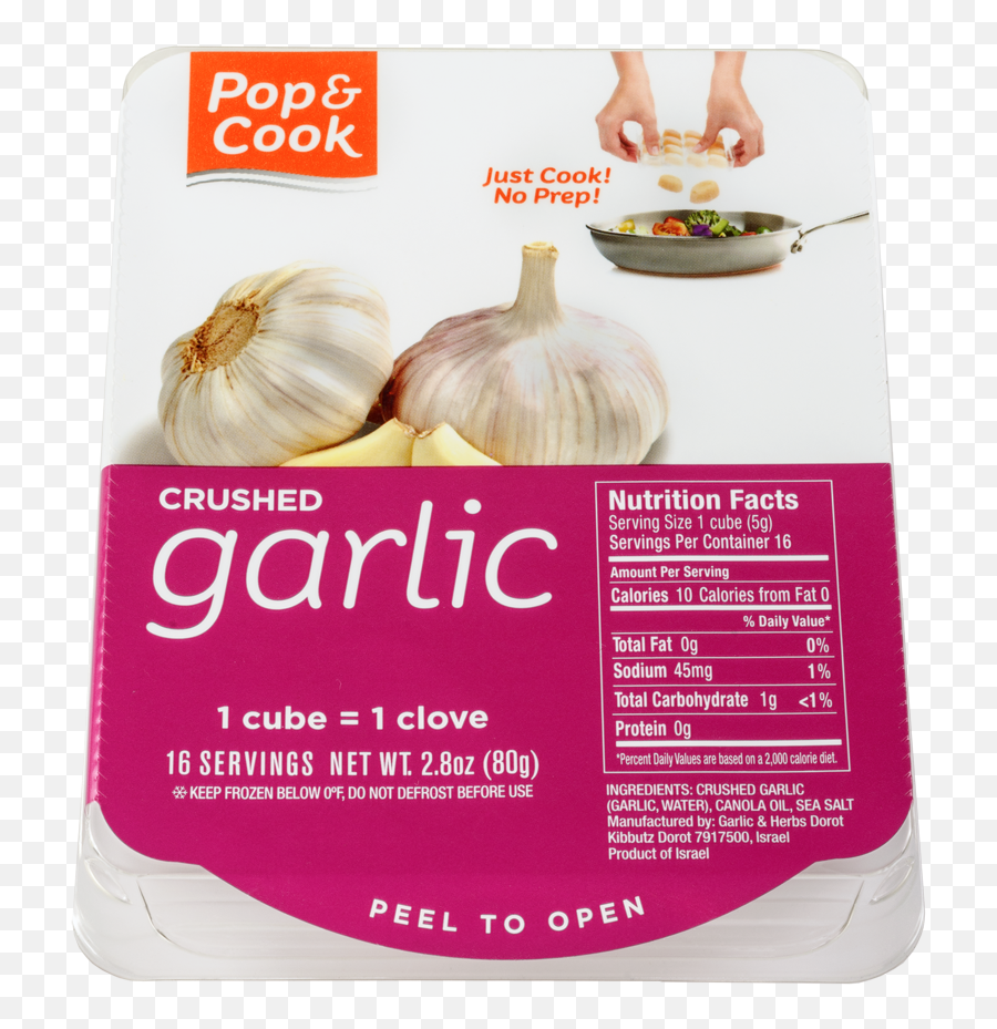 Crushed Garlic Tray - Pop U0026 Cook Fresh Frozen Garlic U0026 Herbs Frozen Garlic Walmart Emoji,Garlic Png