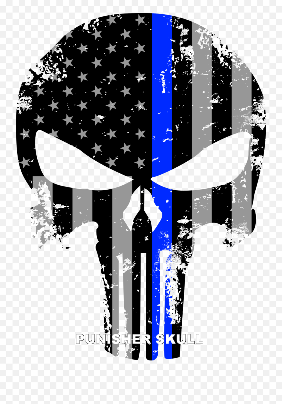 8 - Punisher Police Flag Emoji,Punisher Logo Png