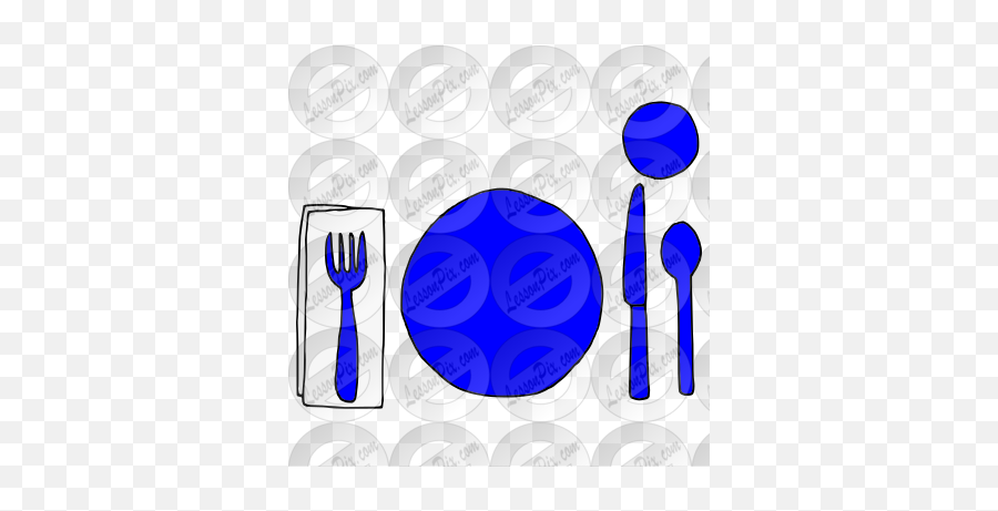 Place Setting Picture For Classroom Therapy Use - Great Wine Glass Emoji,Setting Clipart