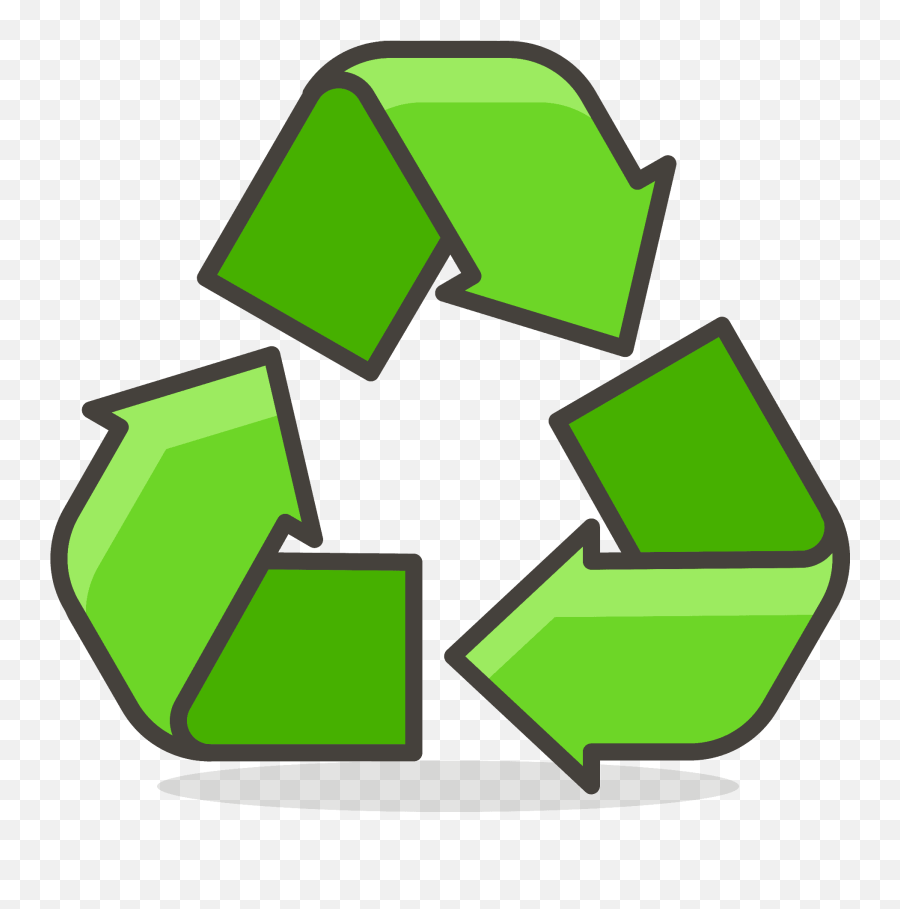 Recycling Symbol Emoji Clipart - Reduce Reuse Recycle Gif Png,Recycling Clipart