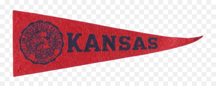 Mini Vintage University Of Kansas Felt - Vintage University Flag Emoji,University Of Kansas Logo