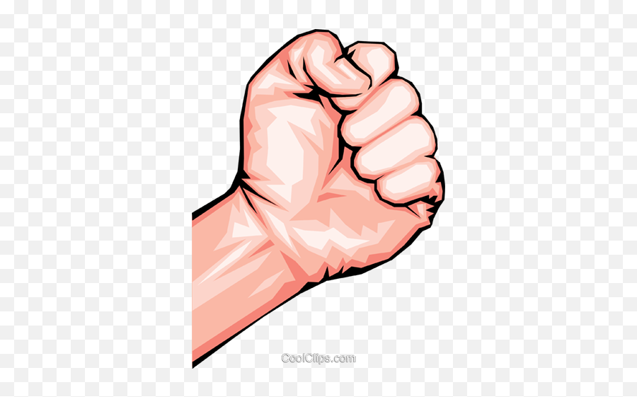 Raised Fist Clip Art At Clker - Fingers Curled Up Clip Art Emoji,Fist Clipart