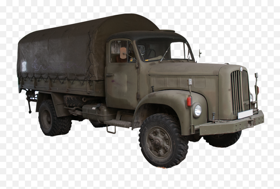 Old Truck Military Vehicle Transport - Army Truck Transparent Background Emoji,Truck Transparent Background