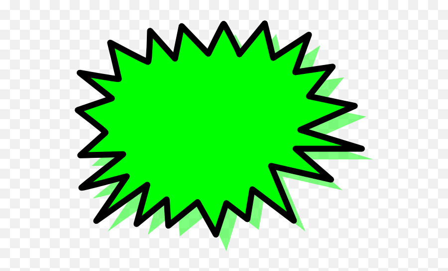 Green Explosion Blank Pow Clip Art At Emoji,Pow Clipart