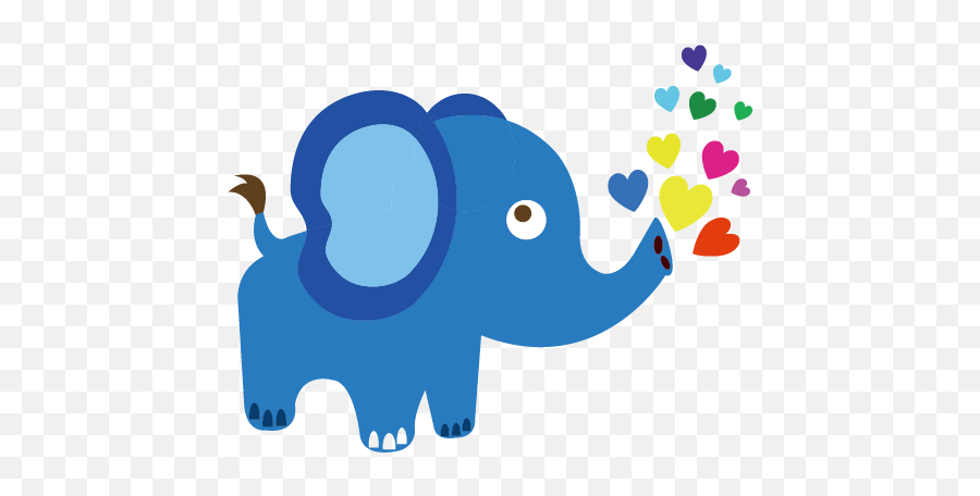 Blue Cute Cartoon Baby Elephant Png - Blue Transparent Elephant Cartoon Emoji,Baby Elephant Clipart