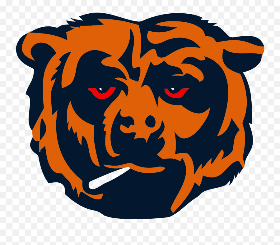 Chicago Bears Smoking Weed Logo Iron - Cricut Chicago Bears Logo Emoji,Chicago Bears Logo